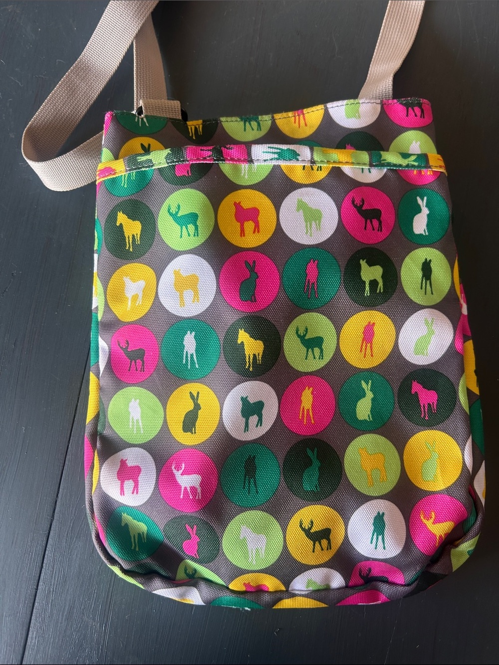 Kavu Multicolor Animal Silhouette Circle Crossbody Bag - Picture 8 of 8